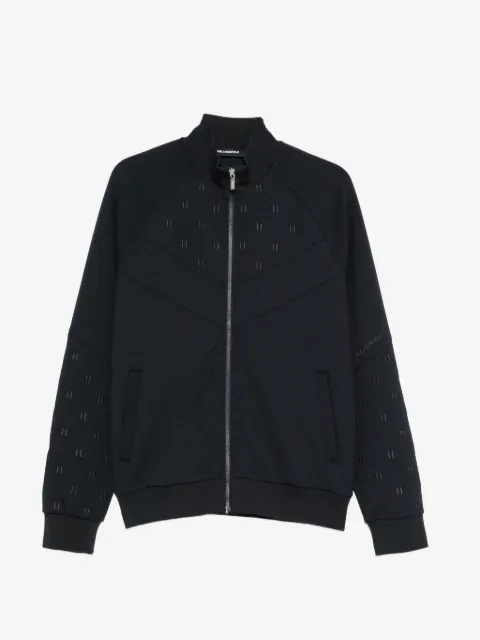 Karl Lagerfeld monogram-embroidered panelled jacket
