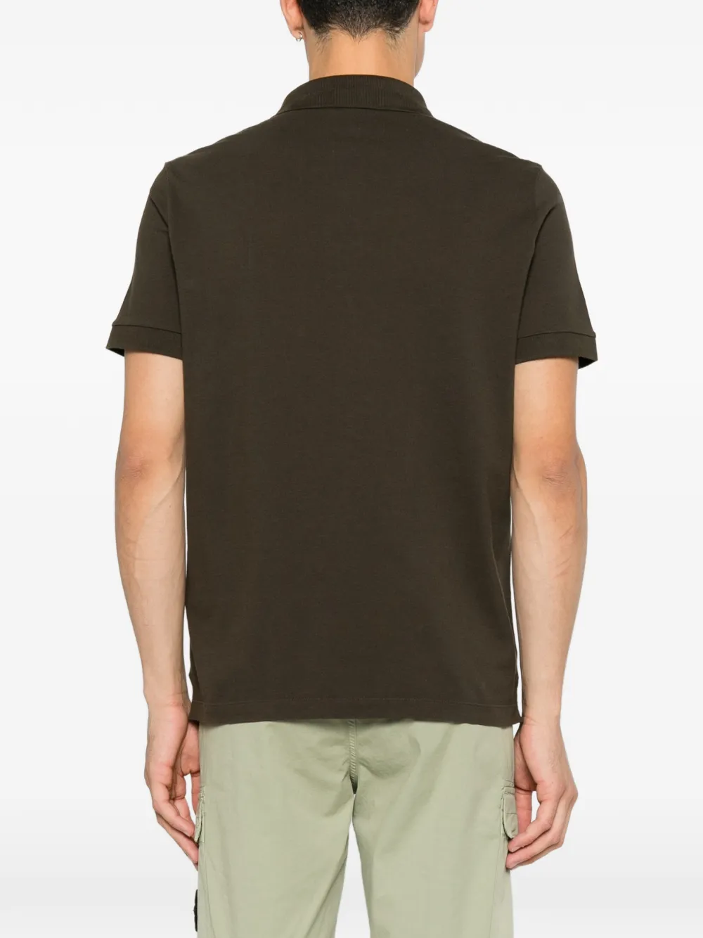 Stone Island Poloshirt met logopatch Groen