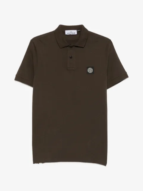Stone Island рубашка поло с нашивкой-логотипом