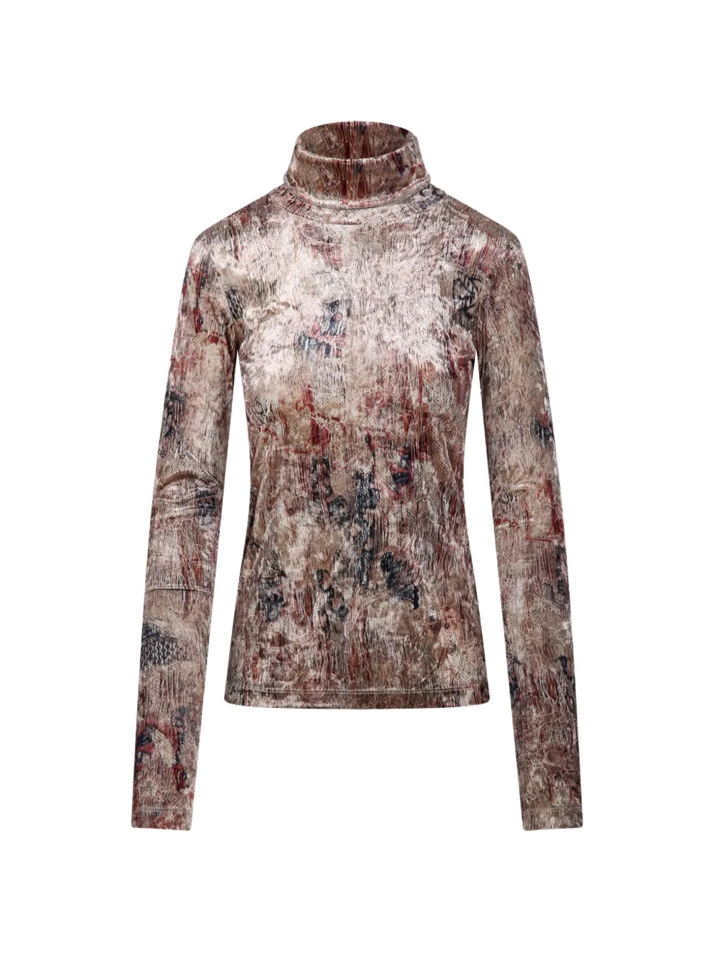 Pierre-Louis Mascia abstract-print roll-neck top - Rosa