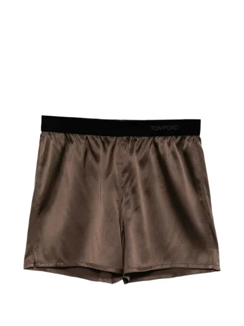 TOM FORD satin side-slit shorts