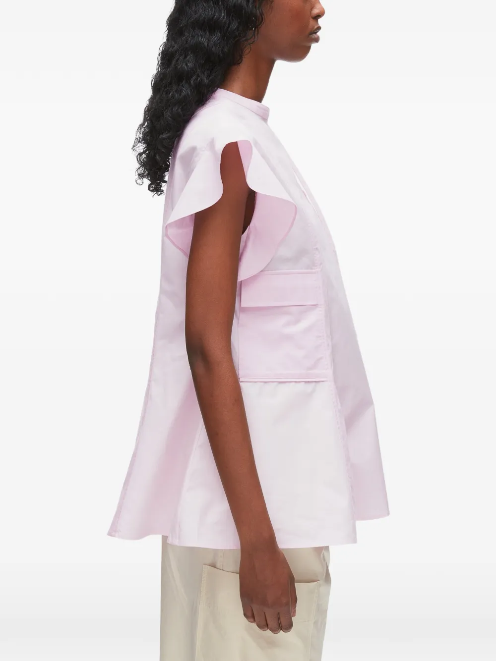 3.1 Phillip Lim Blouse met ruches mouwen Roze