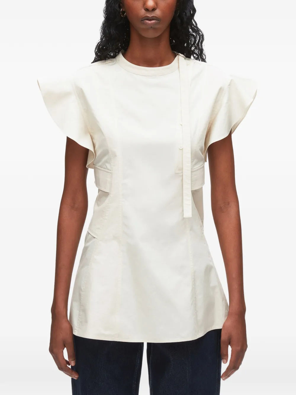 3.1 Phillip Lim Shirt met ruches Beige