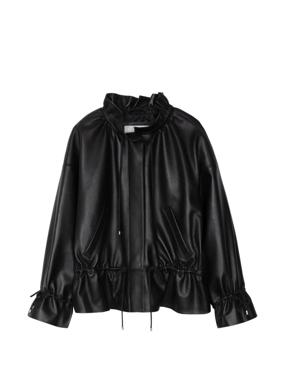 3.1 Phillip Lim Jacke mit Rüschenkragen - Schwarz