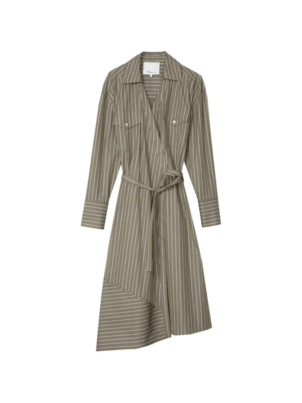 3.1 Phillip Lim Abito corto asimmetrico a righe - Verde