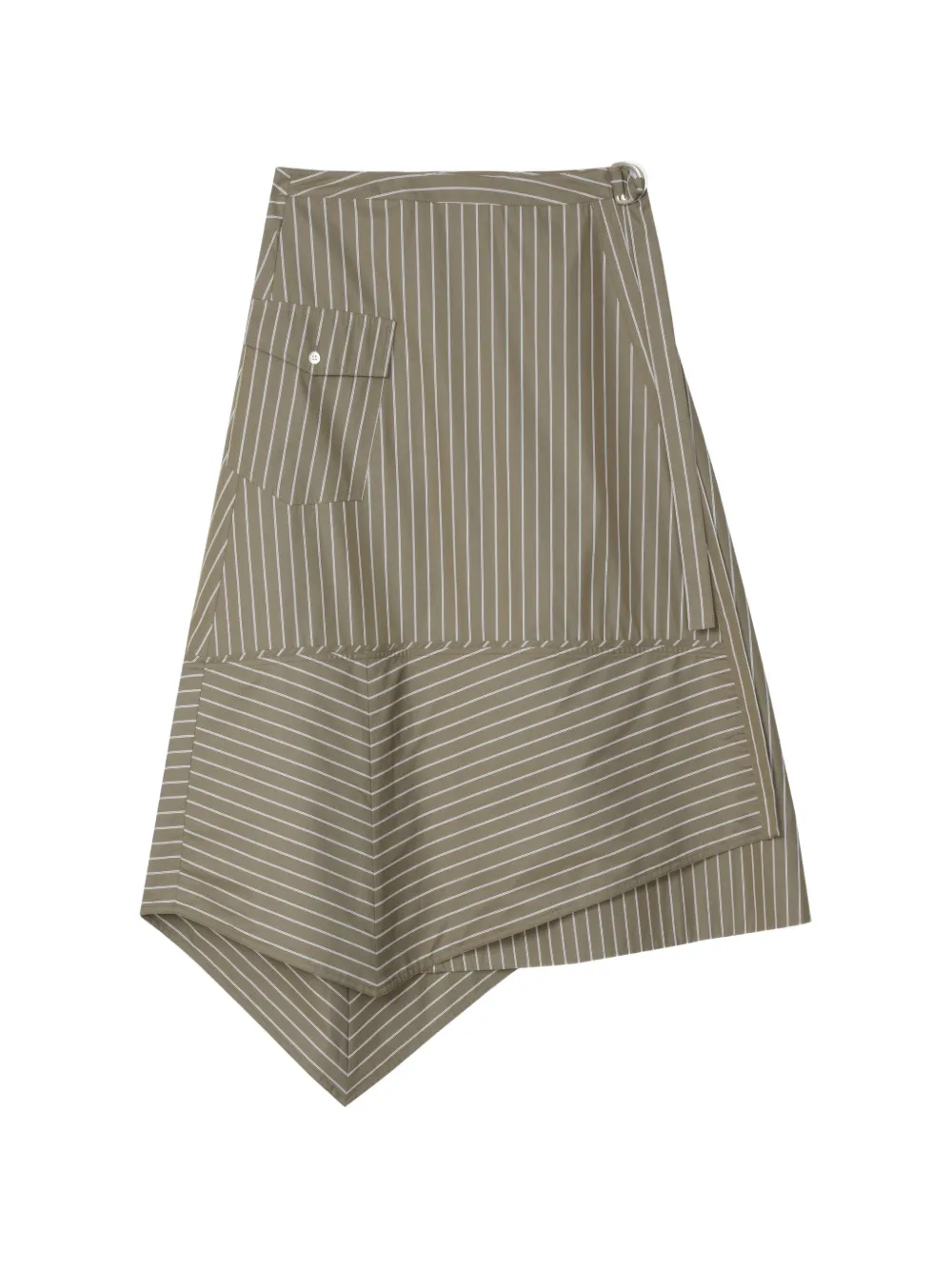 3.1 Phillip Lim striped asymmetrical skirt - Grün