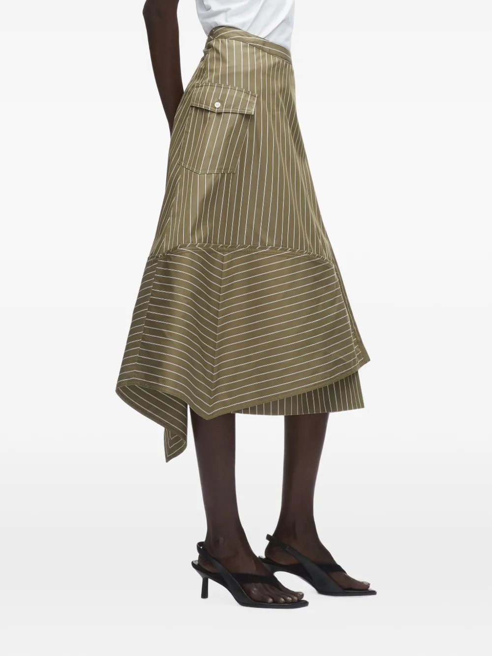 3.1 Phillip Lim Asymmetrische rok Groen