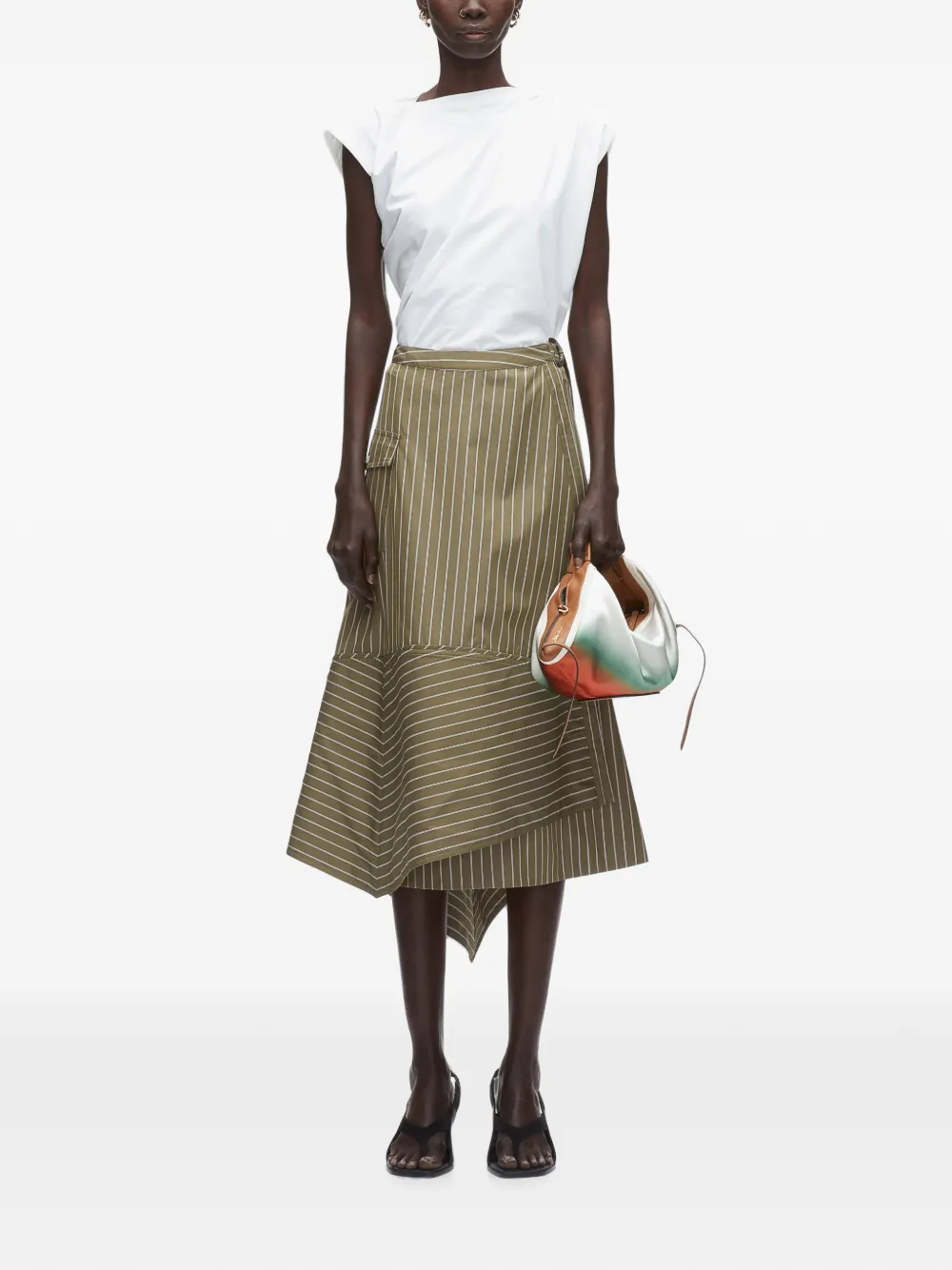 3.1 Phillip Lim Asymmetrische rok Groen