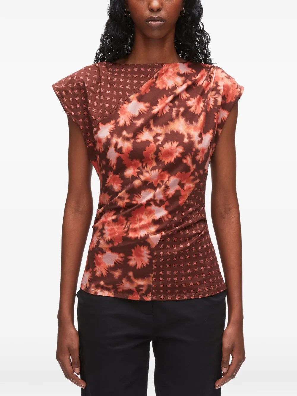 3.1 Phillip Lim Gedrapeerde top Bruin