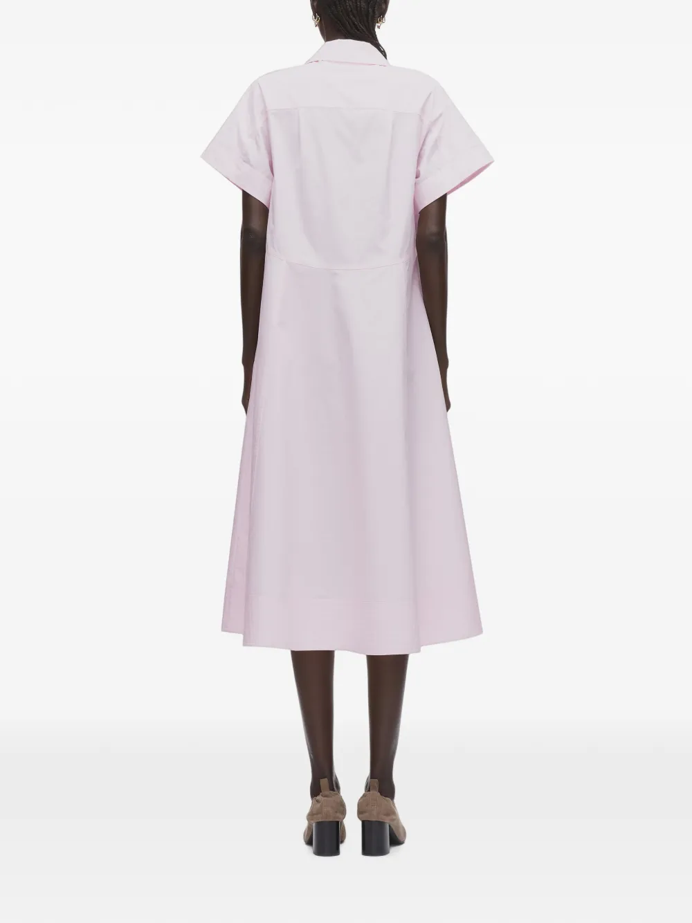 3.1 Phillip Lim Midi-jurk met korte mouwen Roze