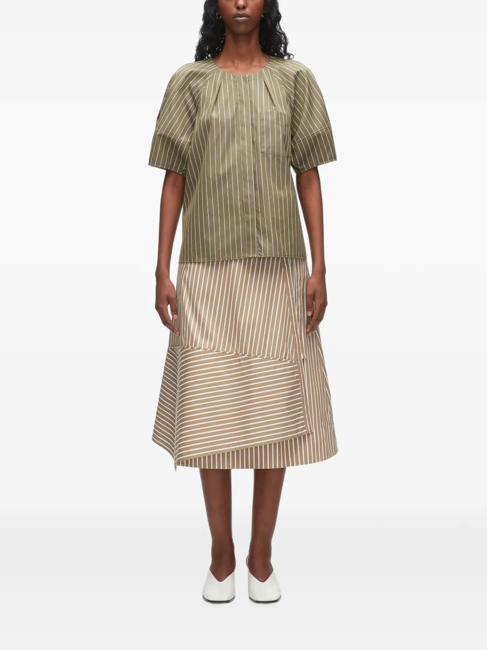 3.1 Phillip Lim Gestreept overhemd Groen