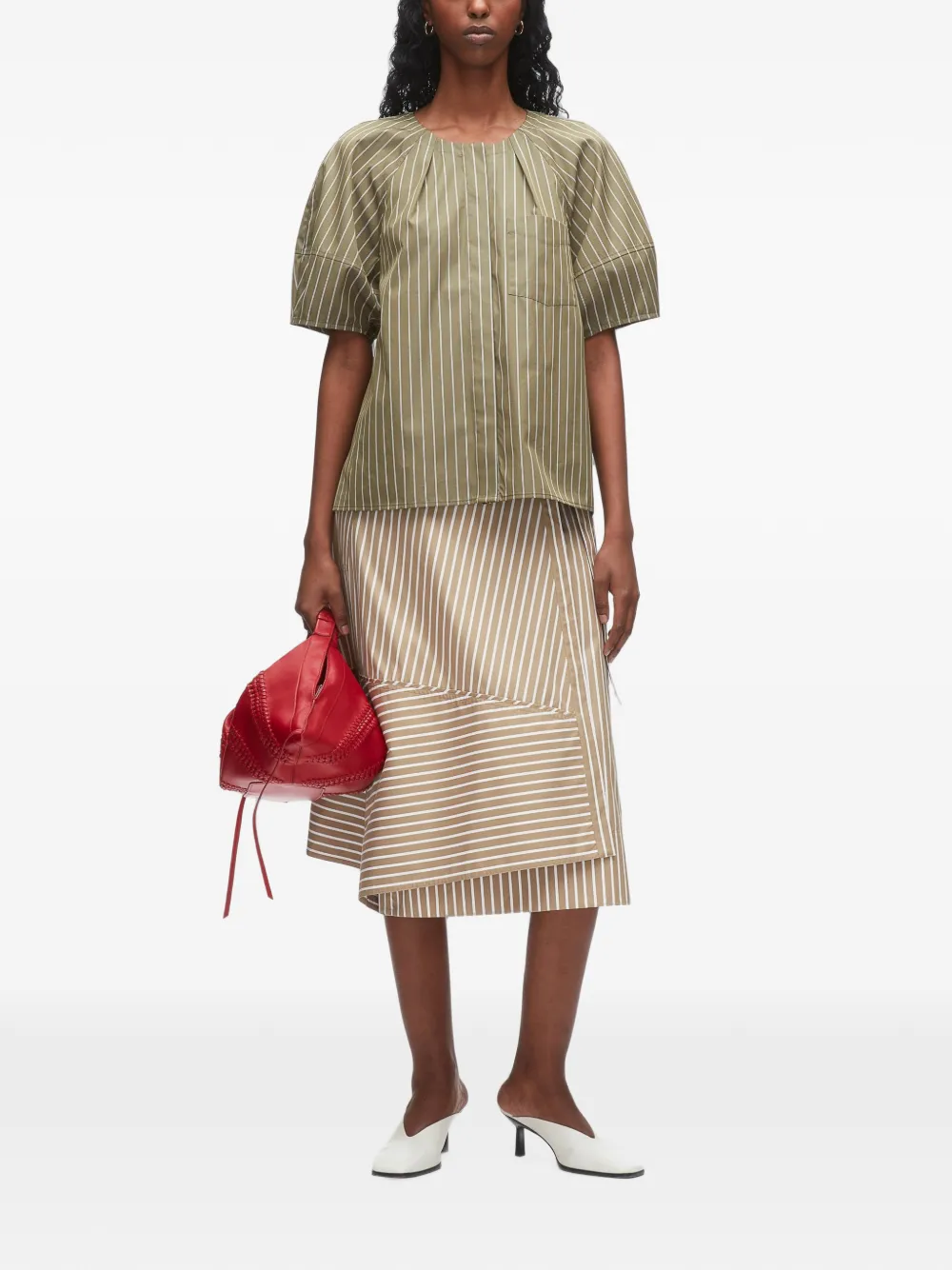 3.1 Phillip Lim Gestreept overhemd Groen