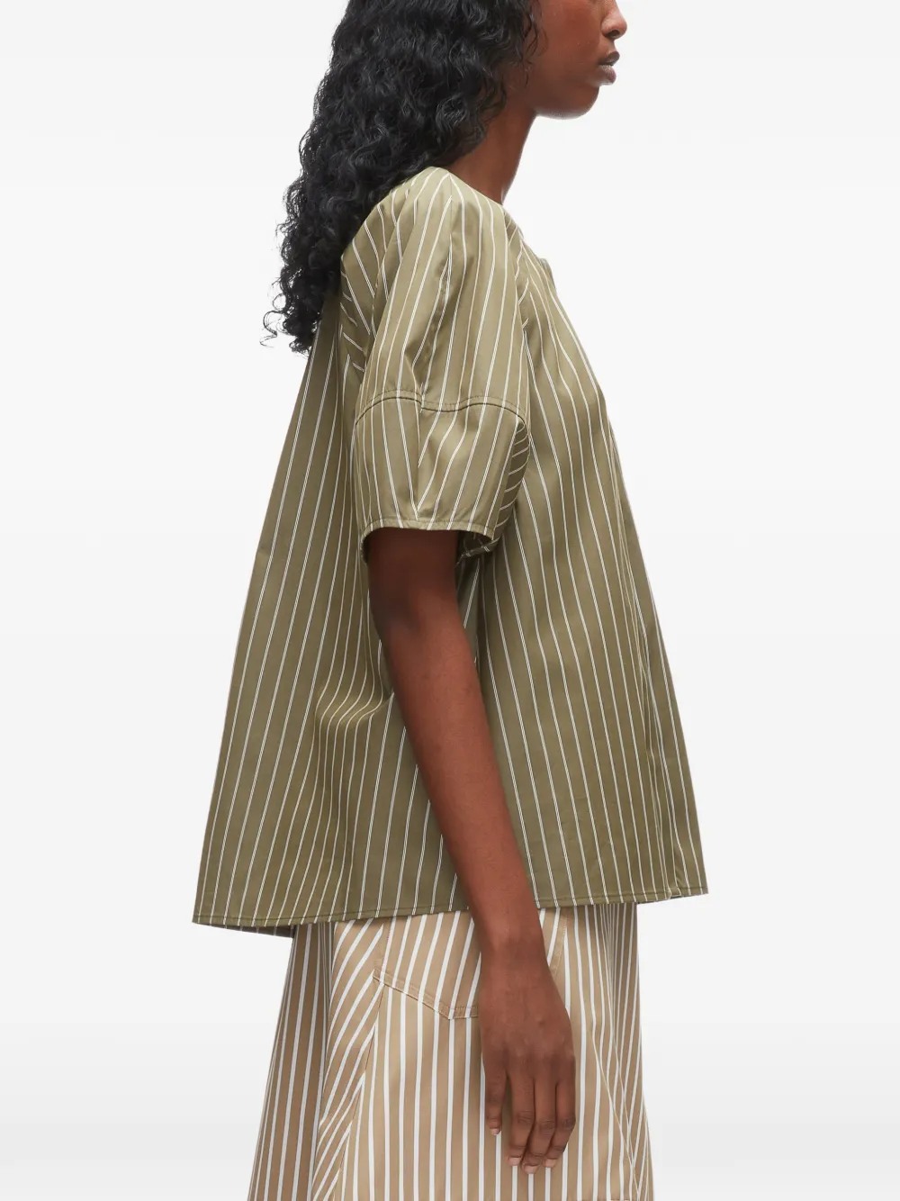 3.1 Phillip Lim Gestreept overhemd Groen