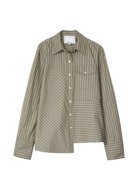 3.1 Phillip Lim camisa asimétrica con rayas estampadas