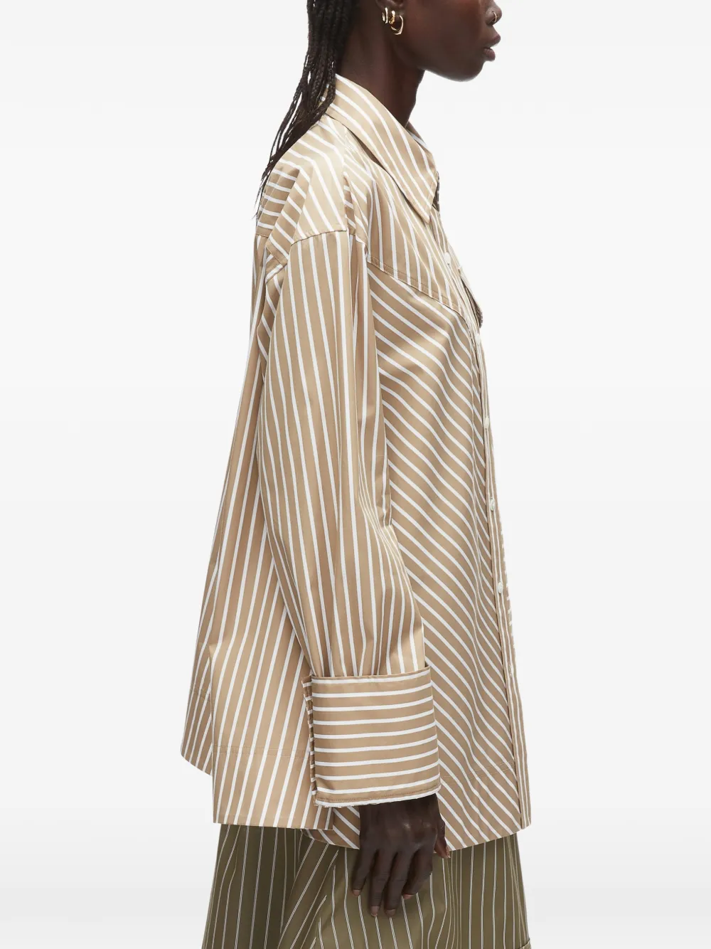 3.1 Phillip Lim Asymmetrisch gestreepte blouse Beige