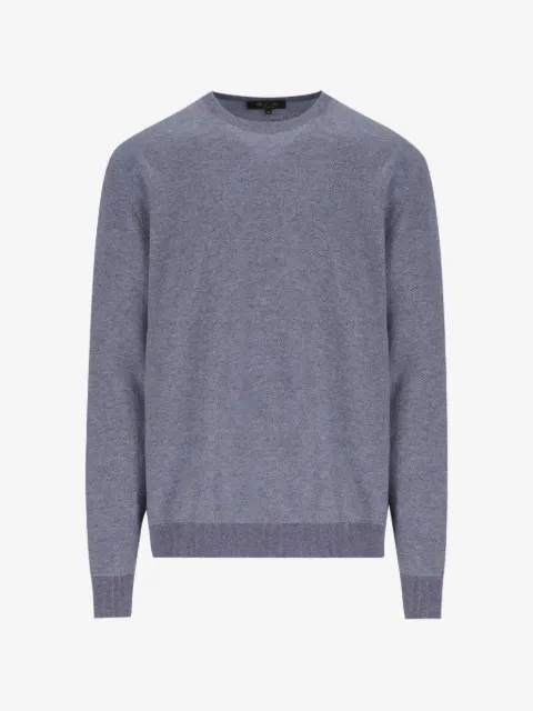 Loro Piana chevron-knit crew-neck sweater