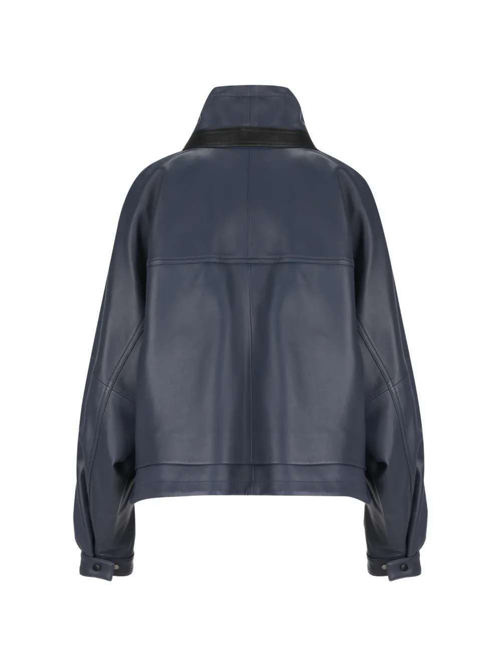 LOEWE Leren jack met hoge kraag Blauw