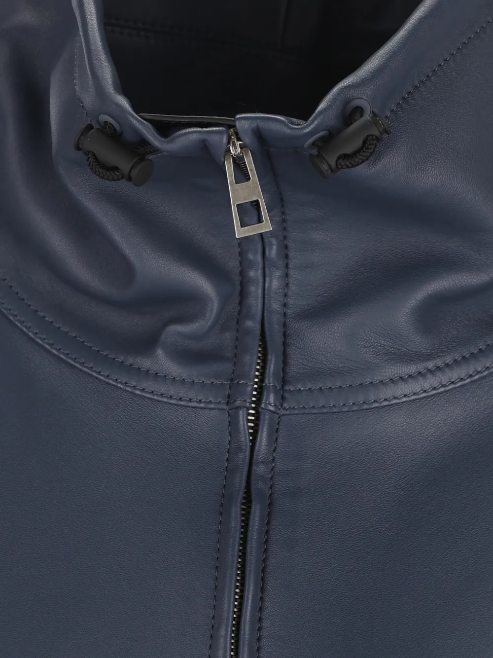 LOEWE Leren jack met hoge kraag Blauw