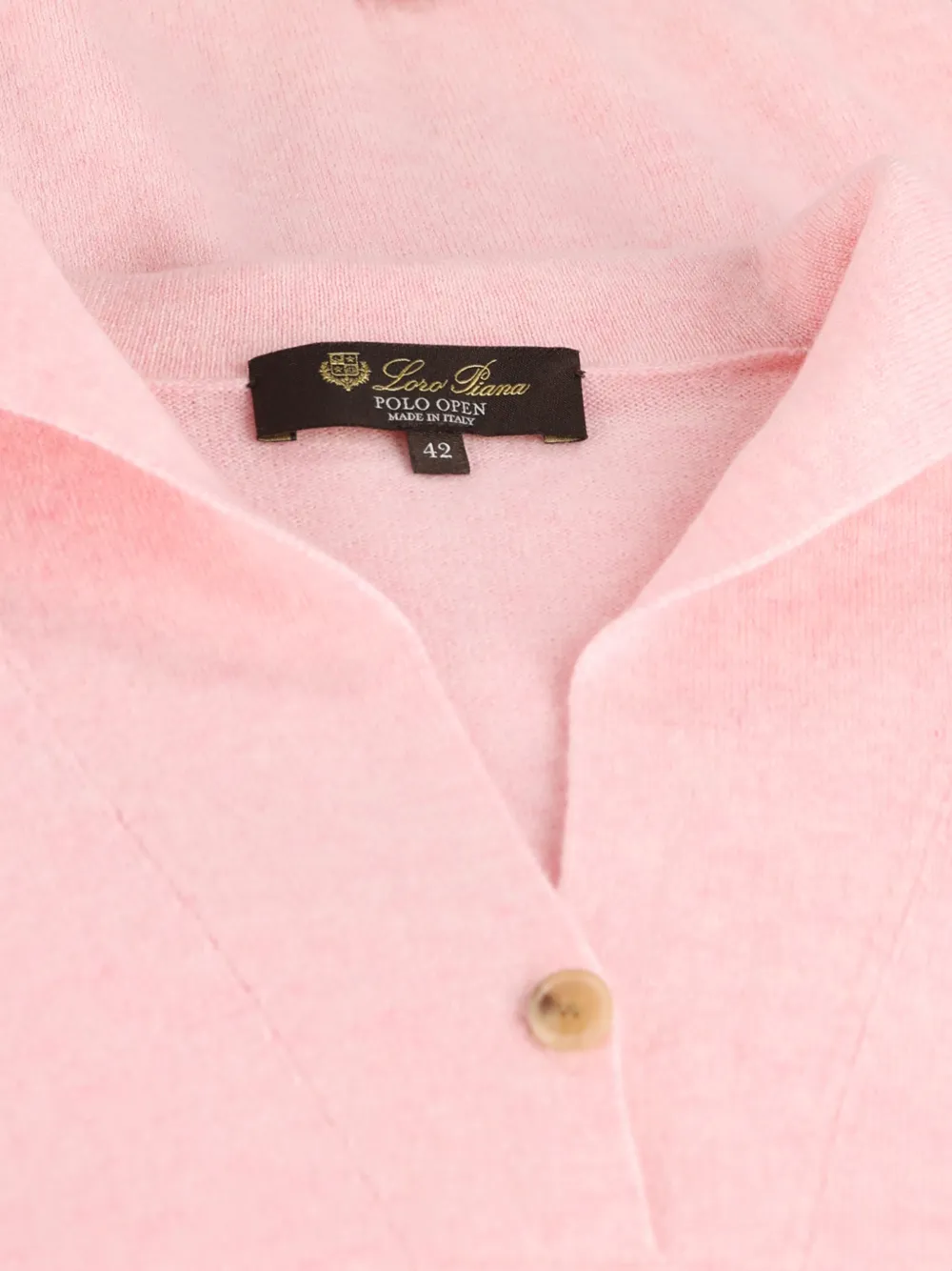 Loro Piana Sergio trui met polokraag Roze