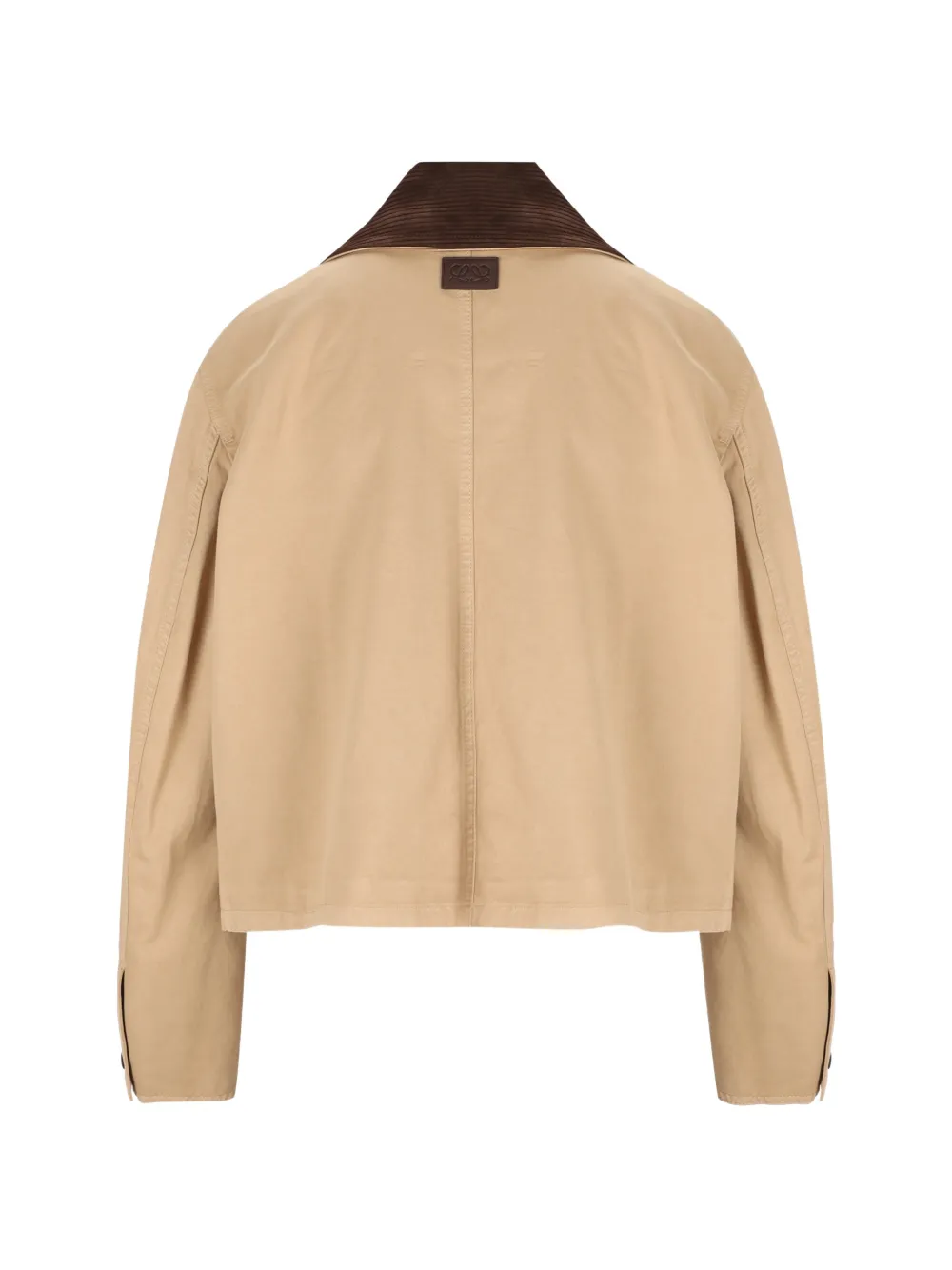 LOEWE Jack met ribfluwelen kraag en gespsluiting Beige