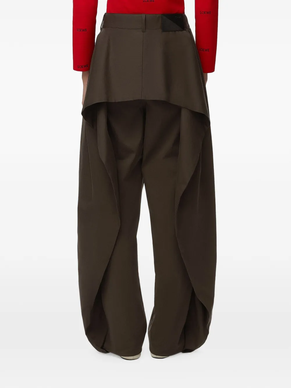 LOEWE Gedrapeerde broek met vlak Bruin
