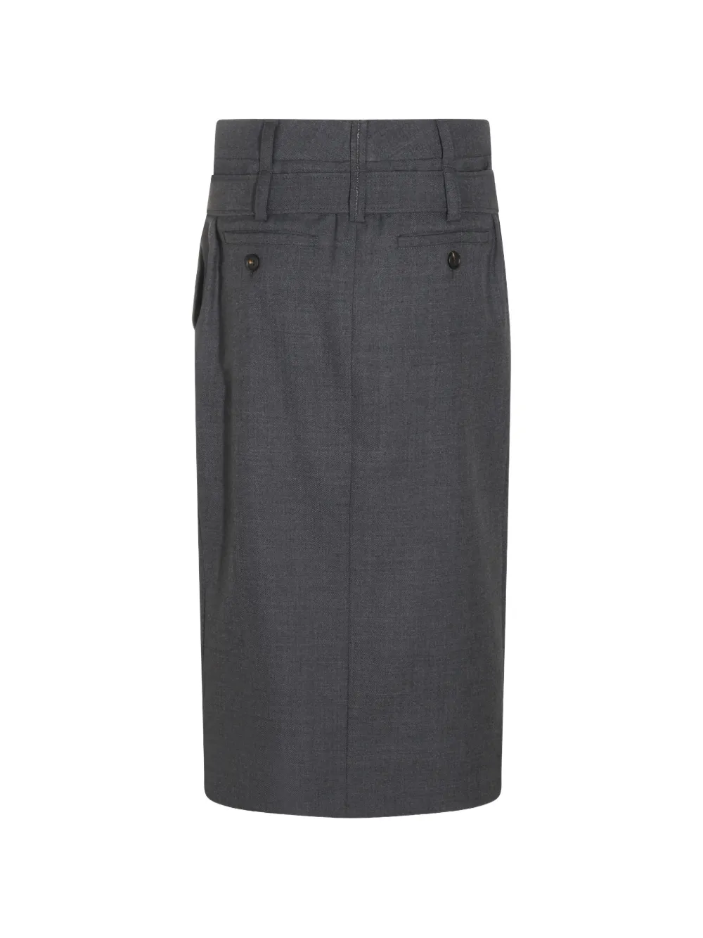 Brunello Cucinelli Midi-rok met ceintuur Grijs