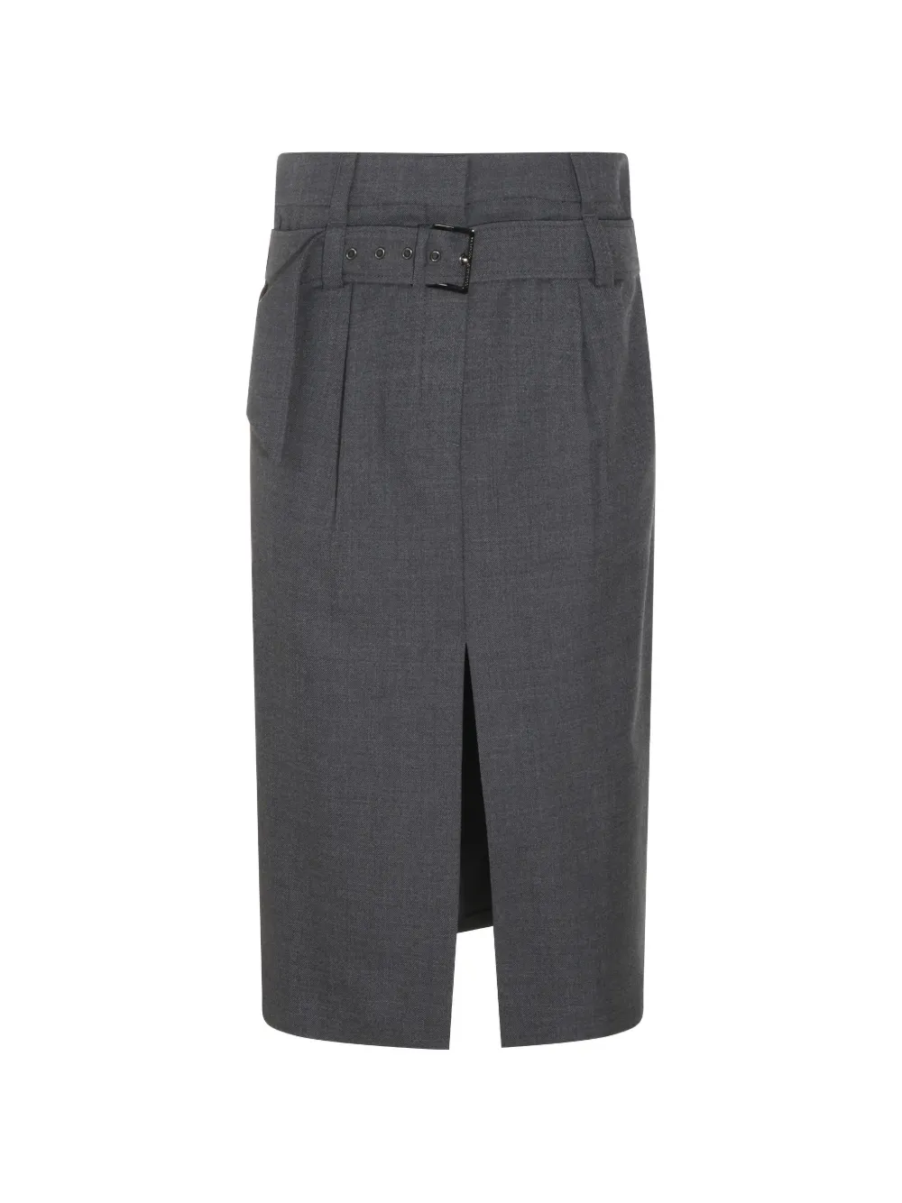 Brunello Cucinelli belted midi skirt - Grigio