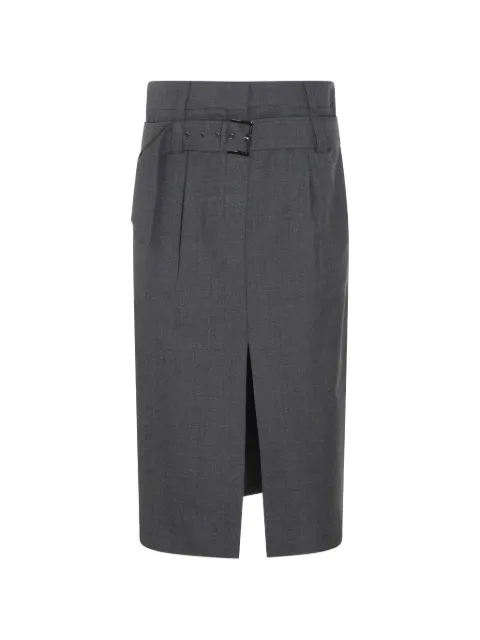 Brunello Cucinelli belted midi skirt