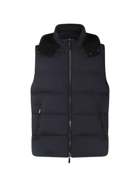 Moorer quilted hooded gilet