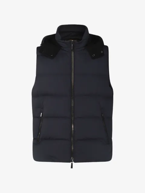 Moorer quilted hooded gilet