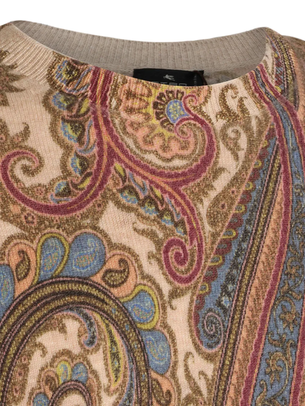 ETRO Wollen trui met paisley-print Beige