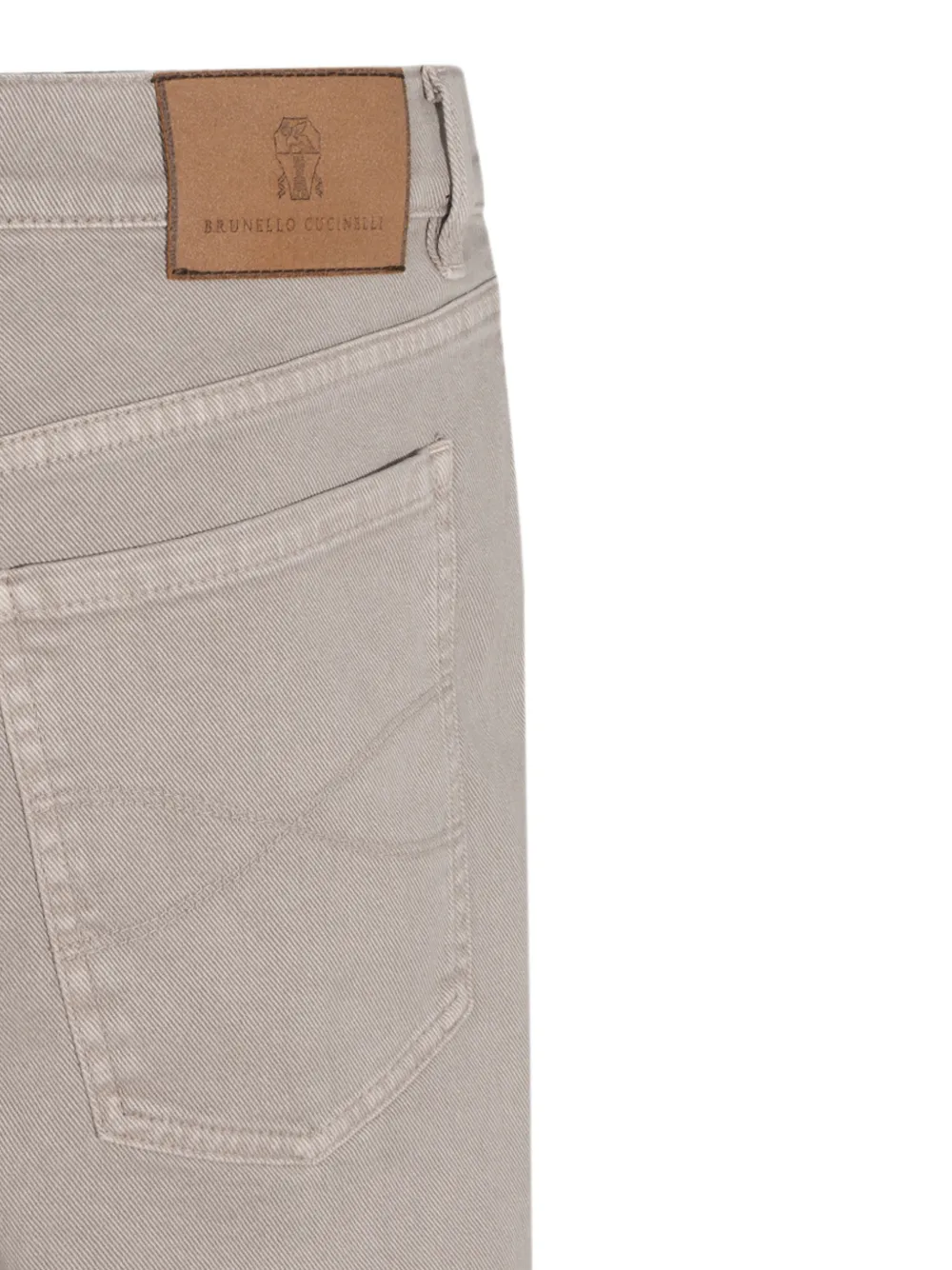Brunello Cucinelli Jeans met logopatch Beige