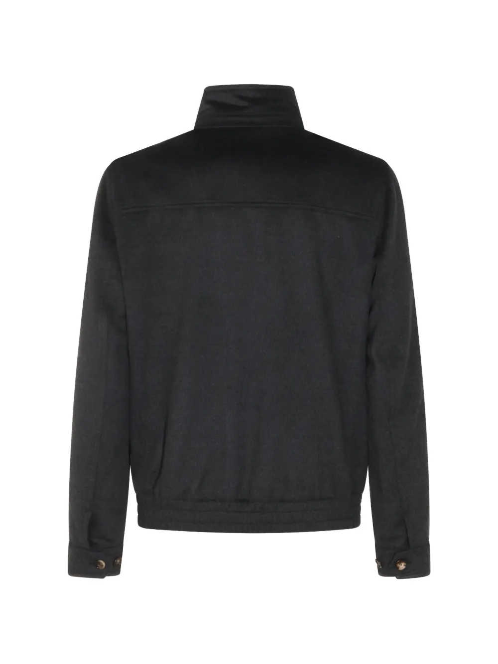 Brunello Cucinelli Jack met rits en kraag met knopen Grijs