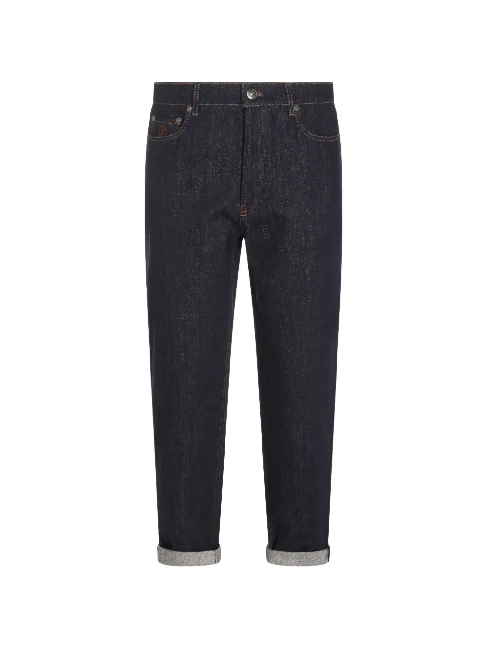 Brunello Cucinelli contrast-stitch jeans - Blu