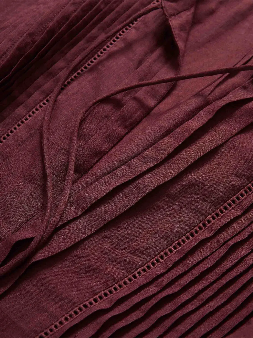 Veronica Beard Sawyer geplooide blouse met kwastje Rood