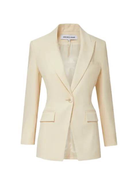 Veronica Beard Chandler Dickey ruched-waist single-breasted blazer