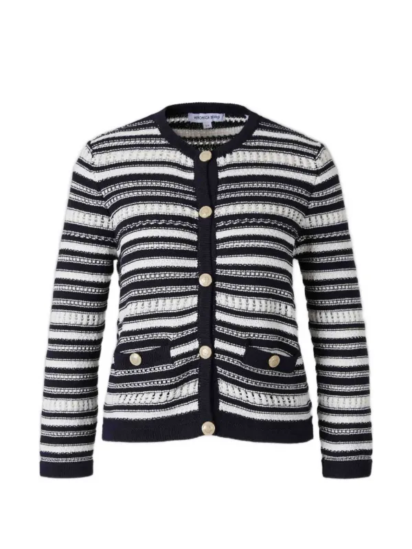 Veronica Beard Bellingham Button-front Cardigan in Blue