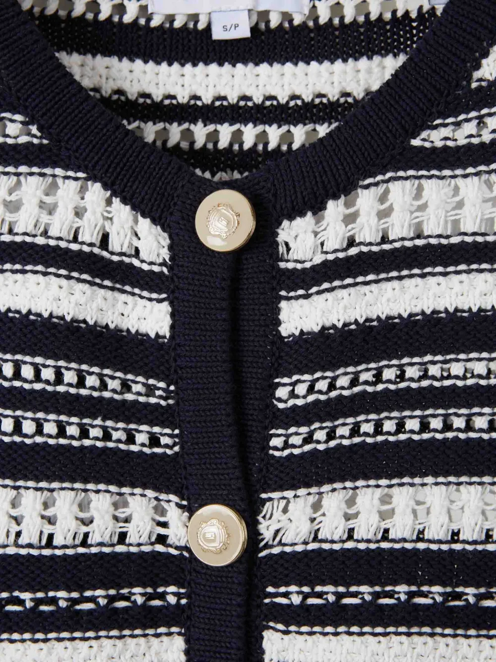 Veronica Beard Bellingham Button-front Cardigan in Blue, view 3