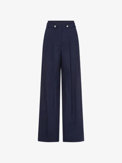 Veronica Beard Plisseehose mit weitem Bein