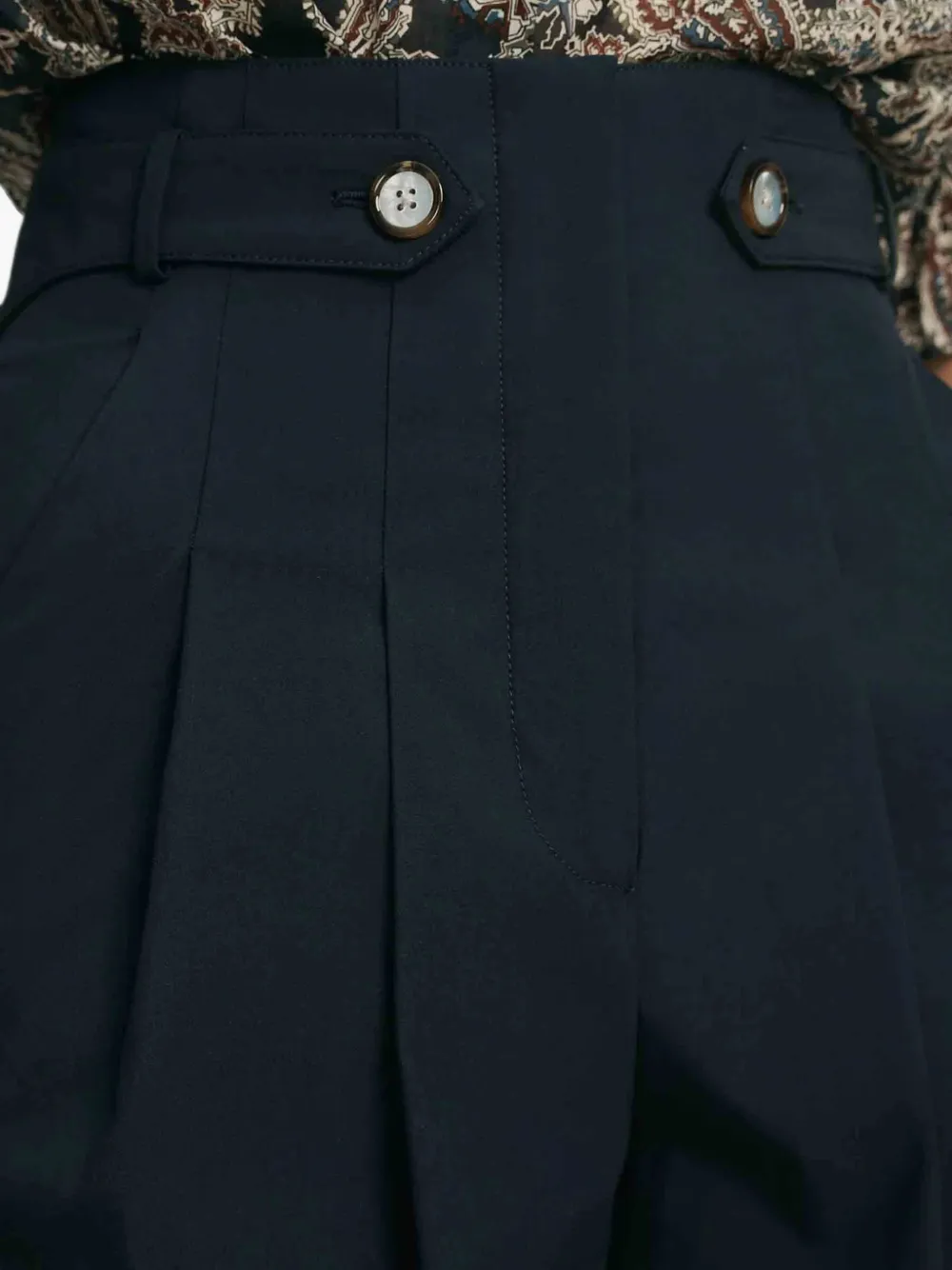 Veronica Beard Plooibroek met wijde pijpen Blauw