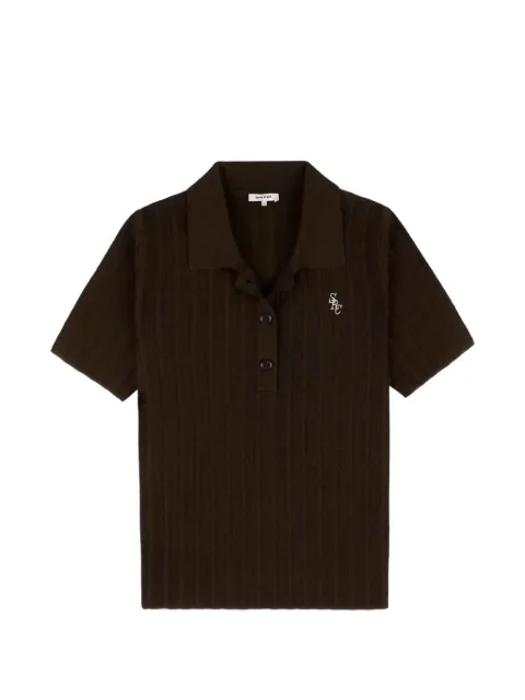 Sporty & Rich playera tipo polo con logo bordado
