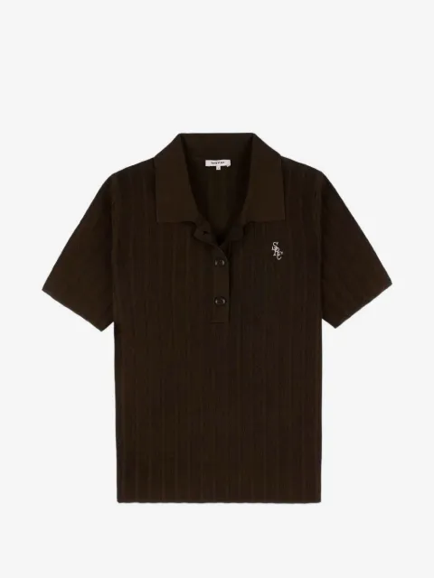 Sporty & Rich logo-embroidered polo shirt