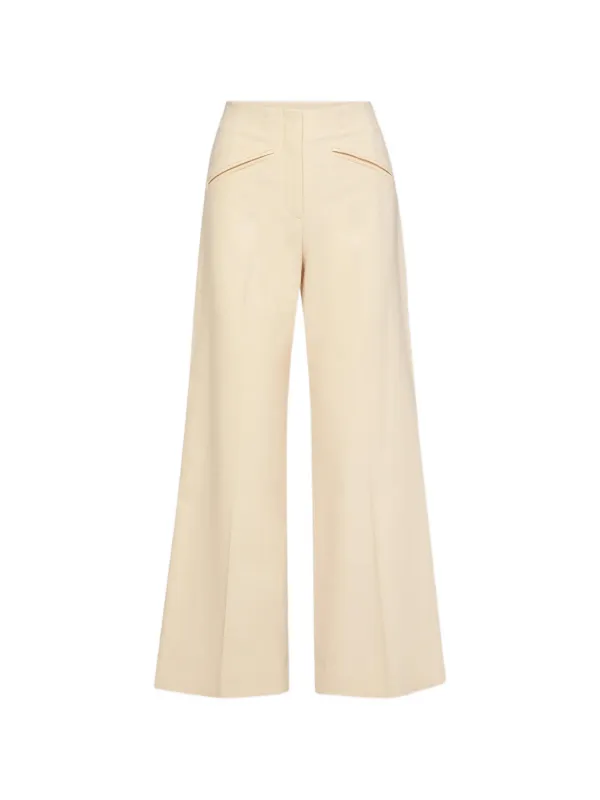 Veronica Beard Cassidee High-waisted Wide-leg Trousers in Neutrals