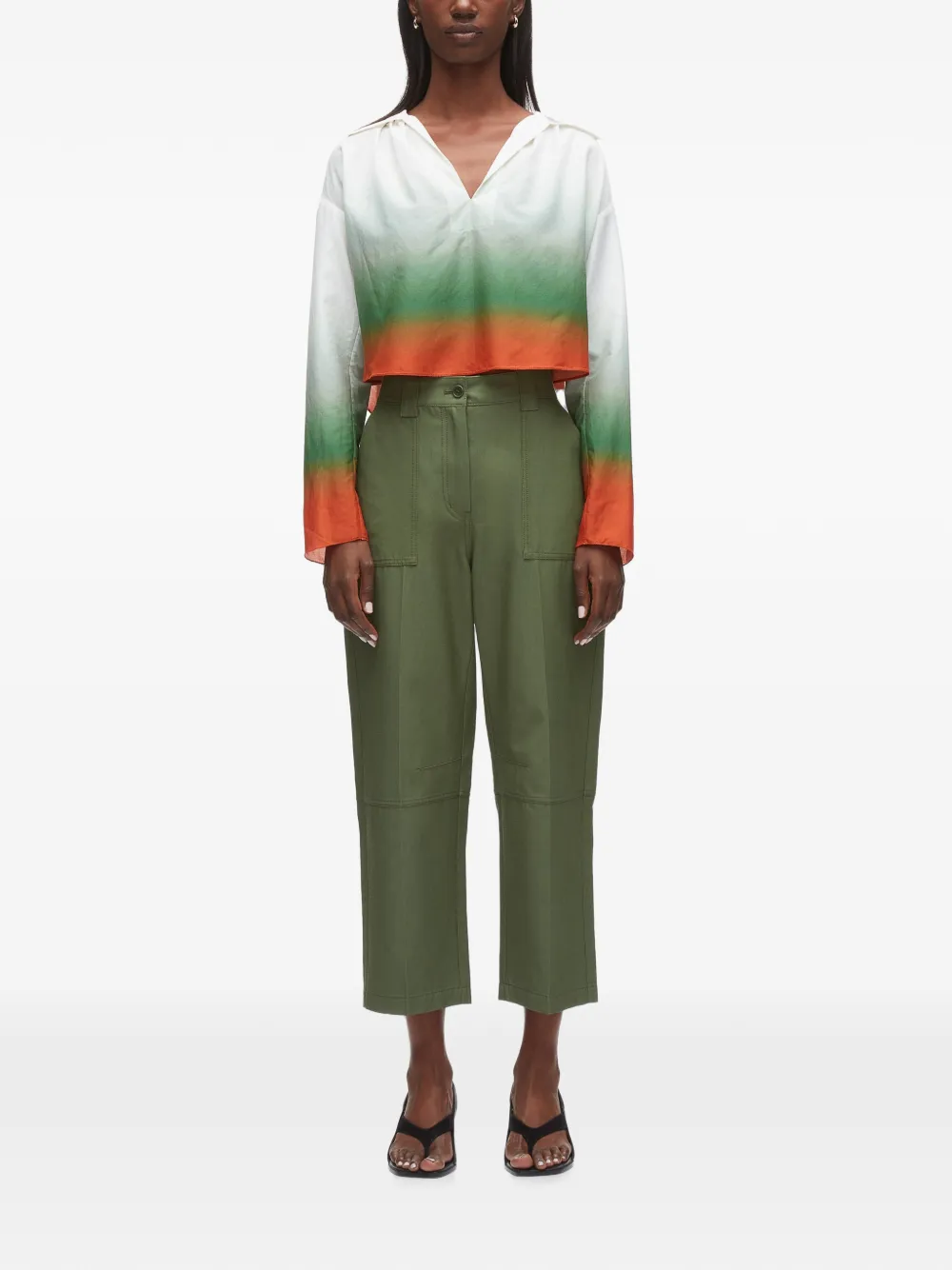 3.1 Phillip Lim Blouse met lange mouwen en ombré-effect Wit