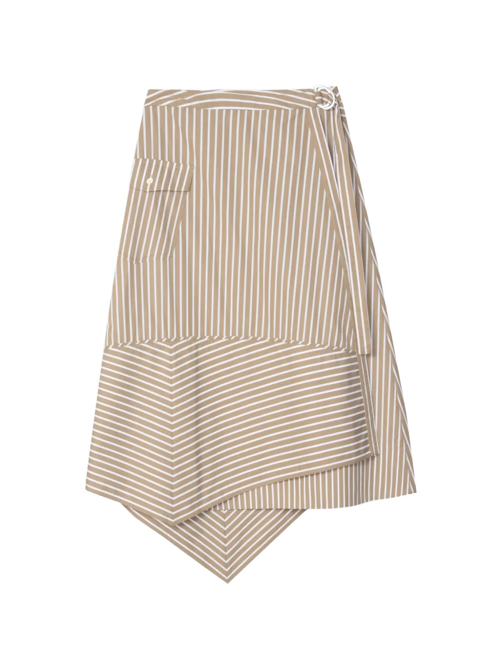 3.1 Phillip Lim striped asymmetrical skirt - Nude
