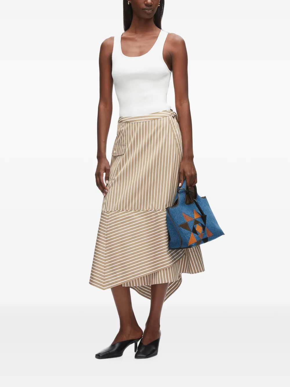 3.1 Phillip Lim Asymmetrische rok Beige