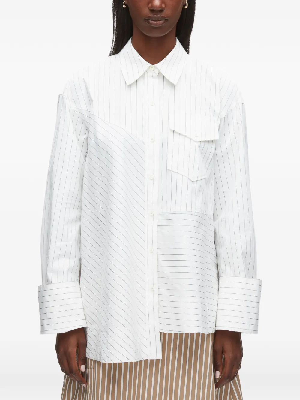 3.1 Phillip Lim Asymmetrisch overhemd Wit