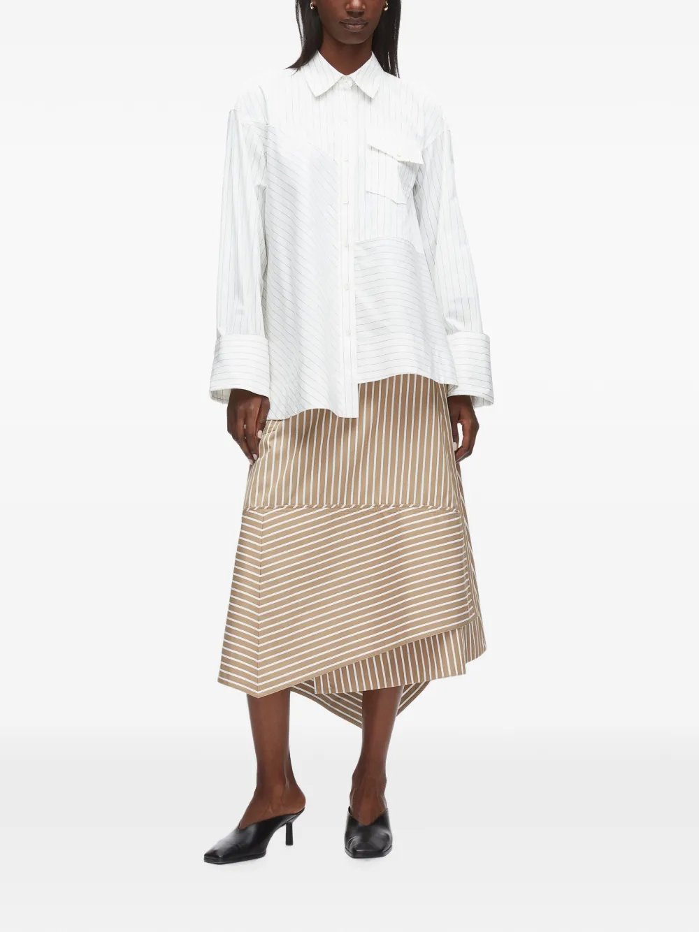 3.1 Phillip Lim Asymmetrisch overhemd Wit