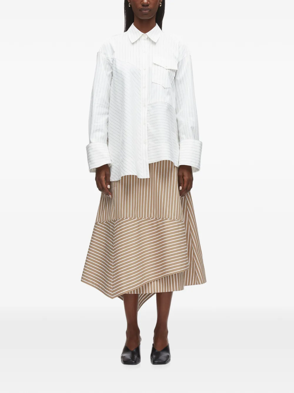 3.1 Phillip Lim Asymmetrisch overhemd Wit
