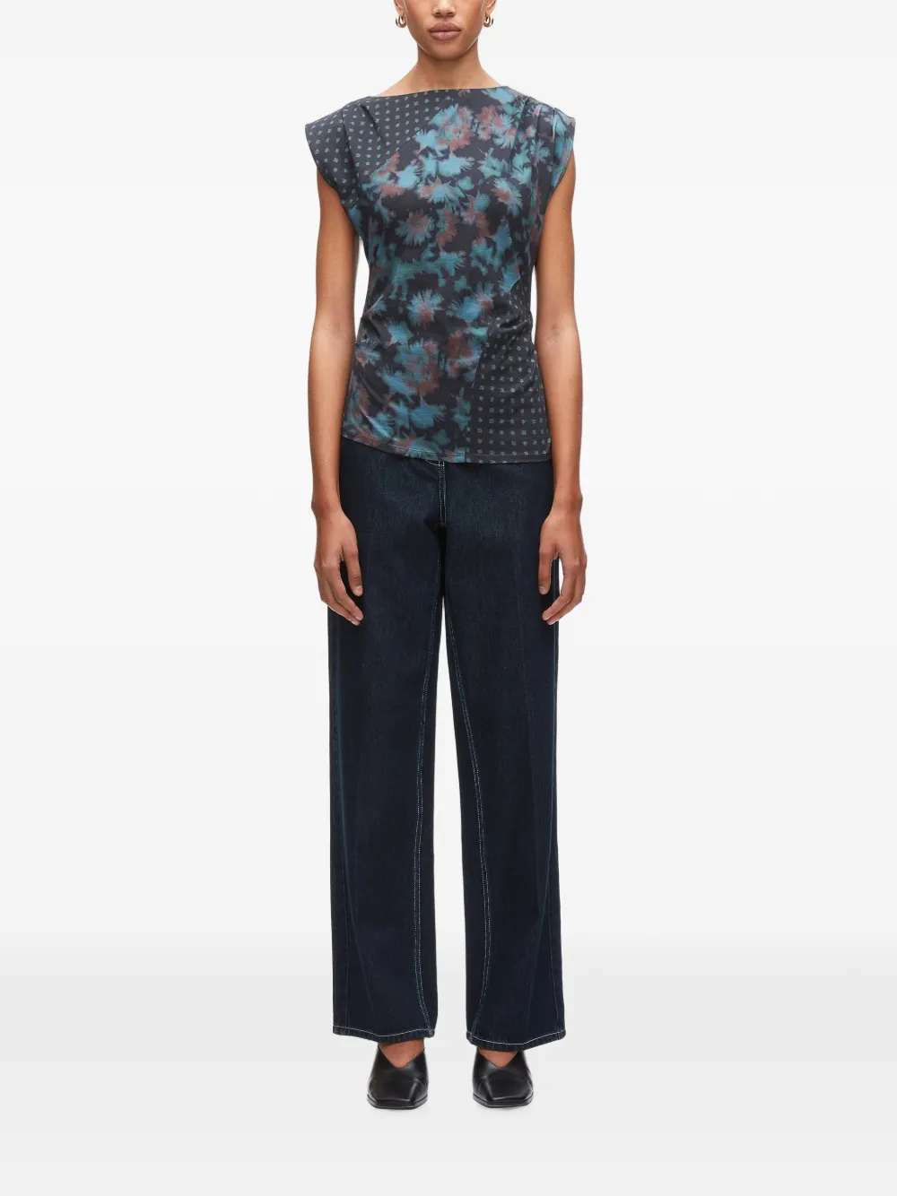 3.1 Phillip Lim Gedrapeerde top Zwart